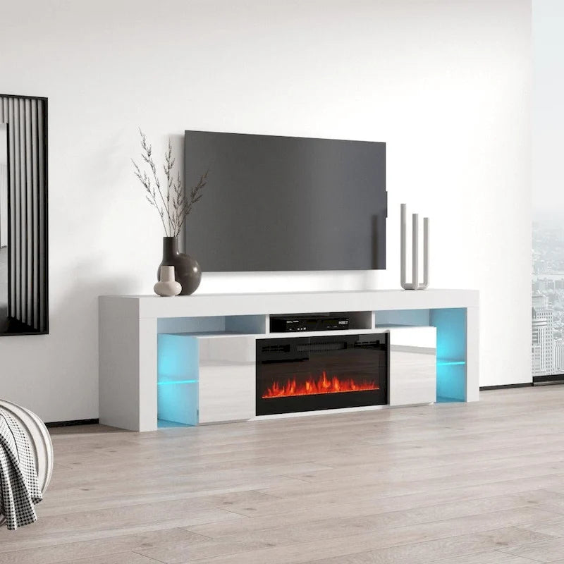 Meuble TV Soleo BL-EF pour cheminée électrique 79