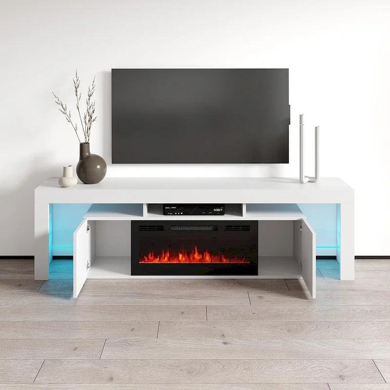 Meuble TV Soleo BL-EF pour cheminée électrique 79