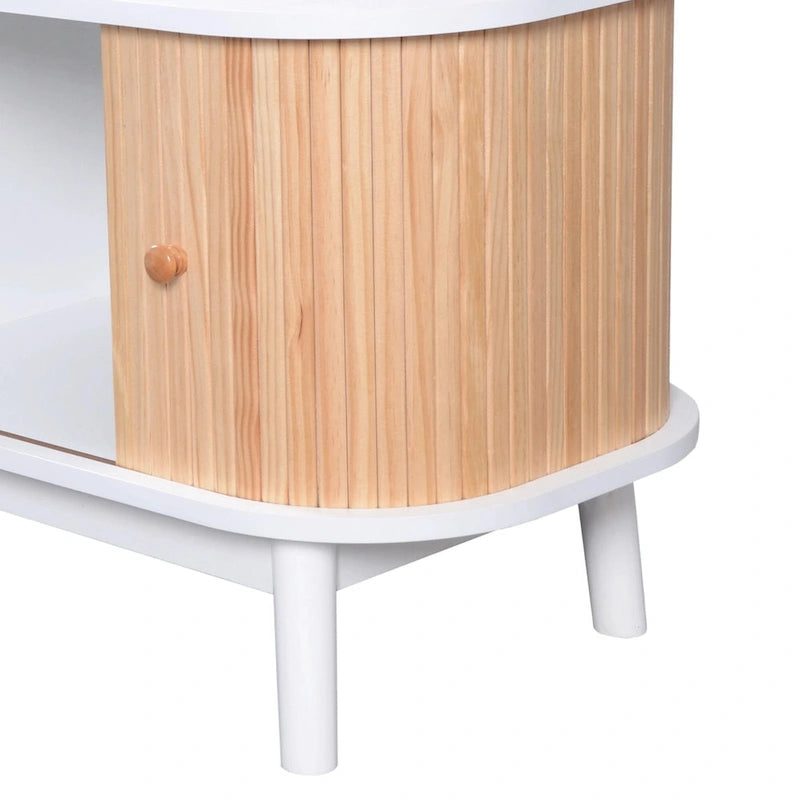 Meuble TV de style ferme moderne avec pieds en bois massif