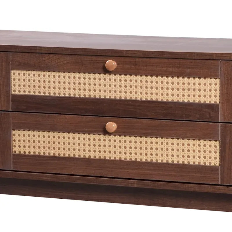 Meuble TV de style ferme moderne avec pieds en bois massif