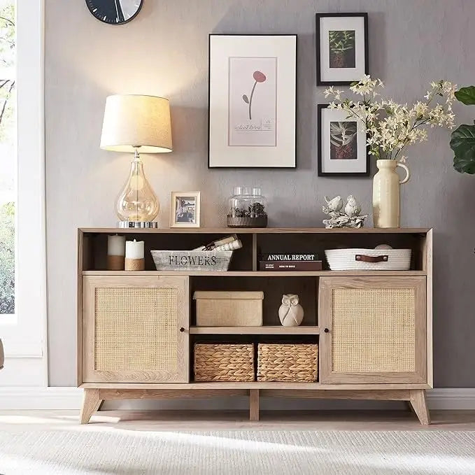 Meuble TV moderne du milieu du siècle, meuble TV haut, console TV