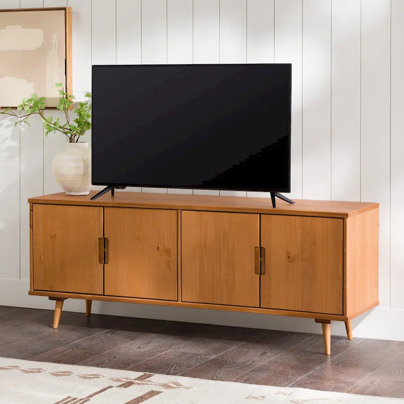 Meuble TV en bois massif moderne Mid-Century Middlebrook