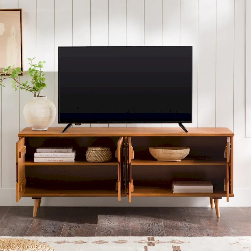 Meuble TV en bois massif moderne Mid-Century Middlebrook