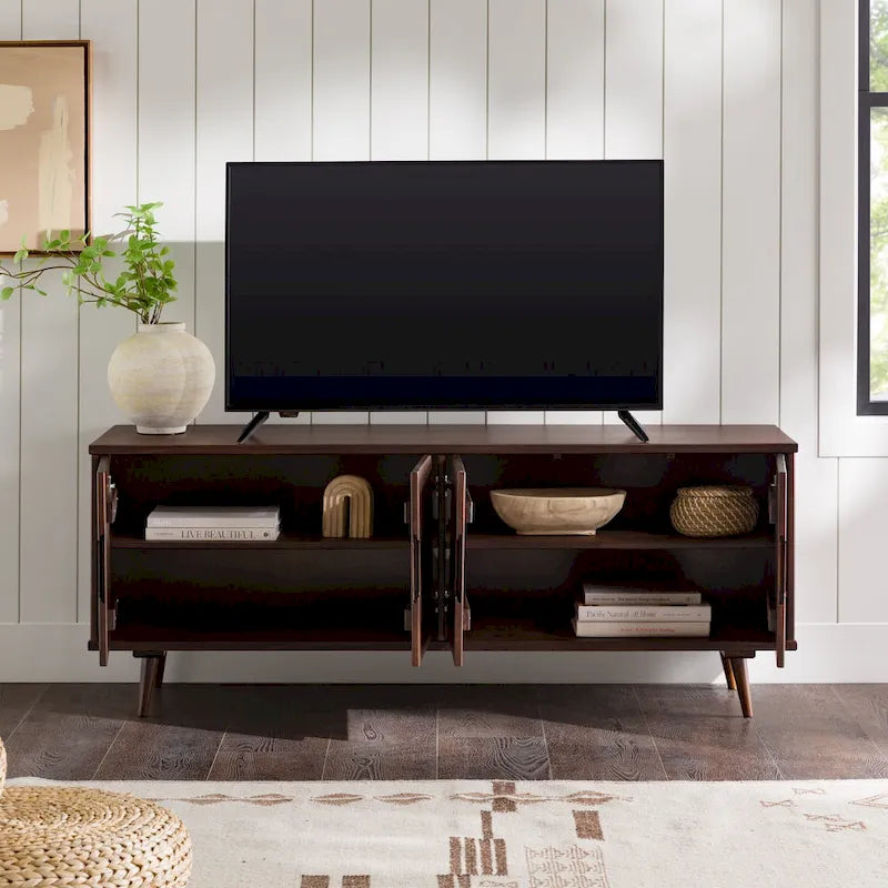 Meuble TV en bois massif moderne Mid-Century Middlebrook