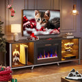 Meubles TV avec cheminée pour téléviseurs de 75 pouces Meuble TV console de divertissement de jeu - 71 pouces