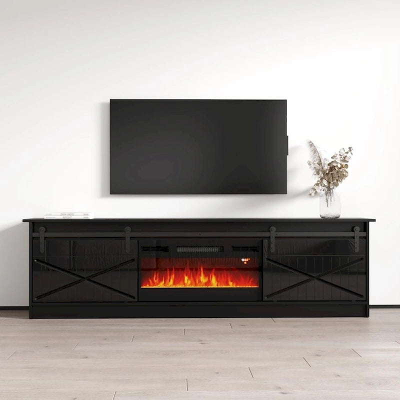 Meuble TV Granero BL-EF avec cheminée électrique 79