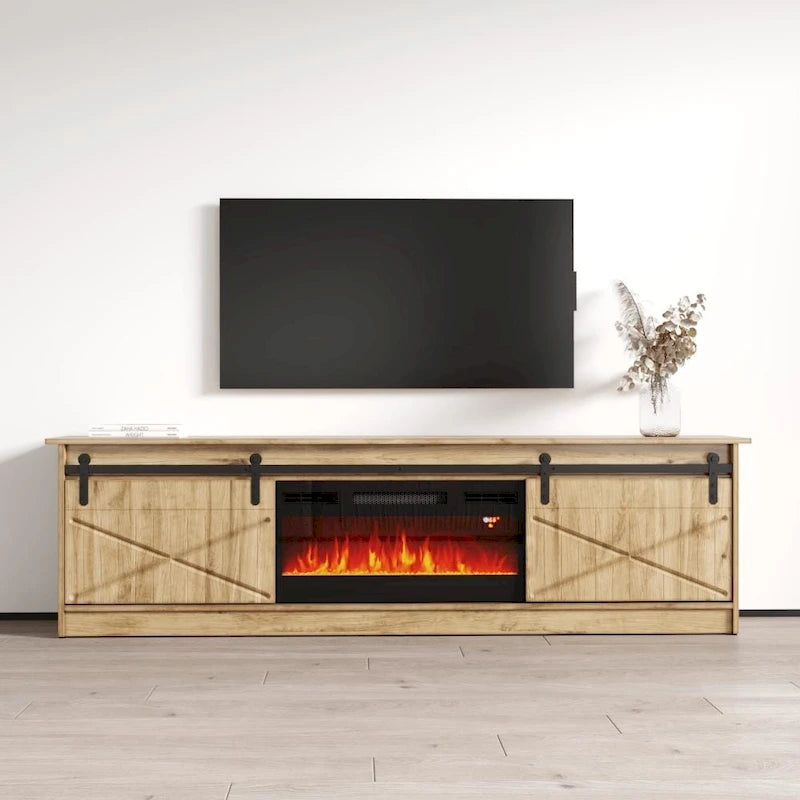 Meuble TV Granero BL-EF avec cheminée électrique 79