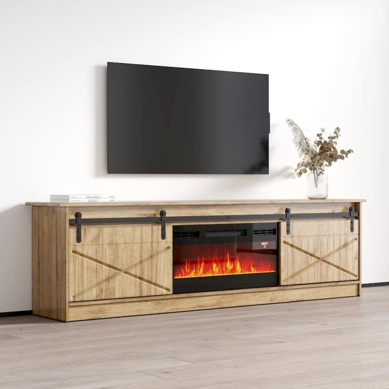 Meuble TV Granero BL-EF avec cheminée électrique 79