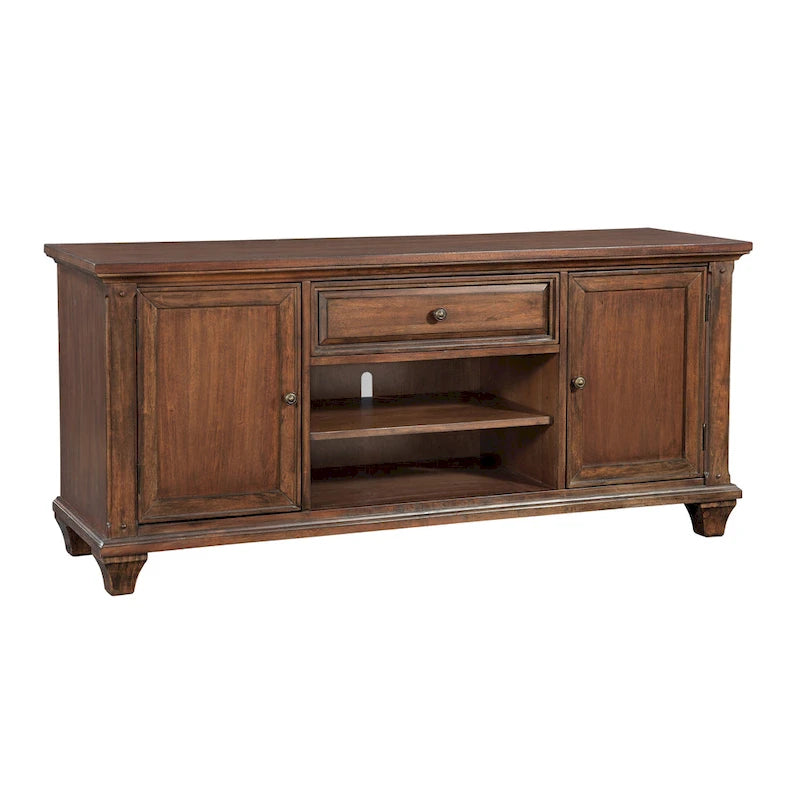 Meuble TV Harbor Point Rustic Cherry de 66 po – 66 po de largeur