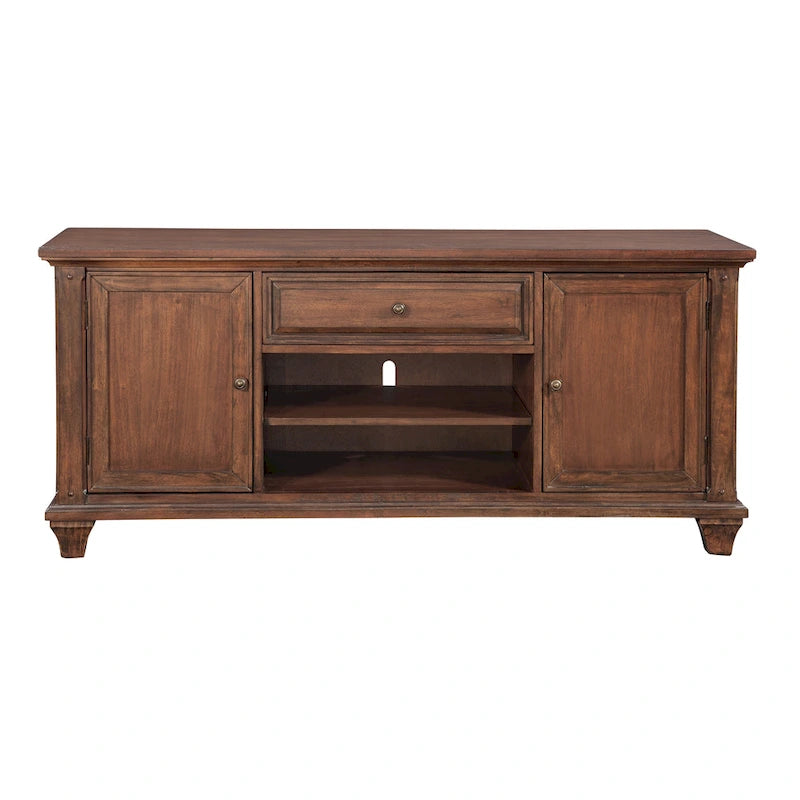 Meuble TV Harbor Point Rustic Cherry de 66 po – 66 po de largeur