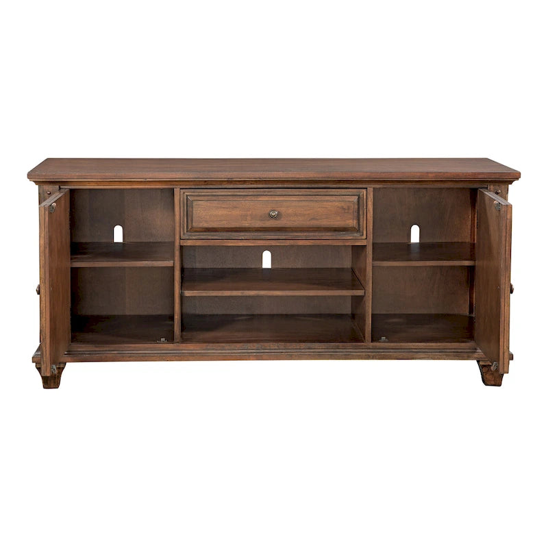 Meuble TV Harbor Point Rustic Cherry de 66 po – 66 po de largeur