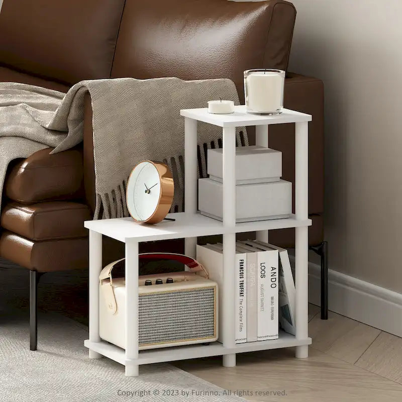 Meubles TV surélevés Furinno Turn-N-Tube sans outils à 2 niveaux