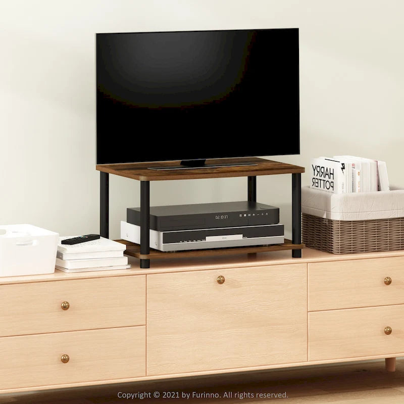 Meubles TV surélevés Furinno Turn-N-Tube sans outils à 2 niveaux