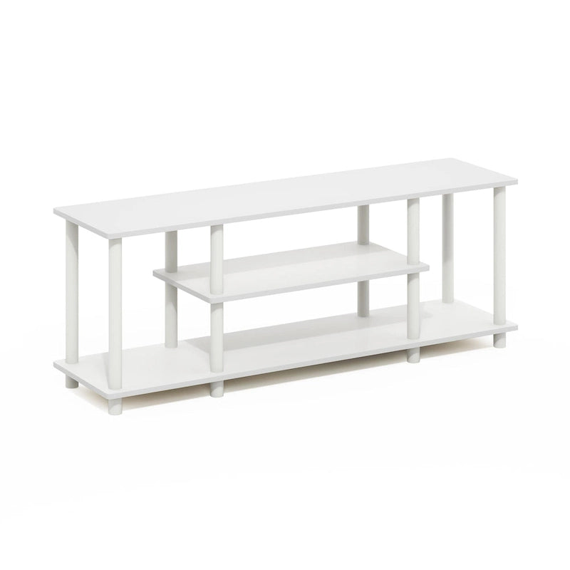 Meubles de télévision à 3 niveaux Furinno Turn-N-Tube 3D, sans outils