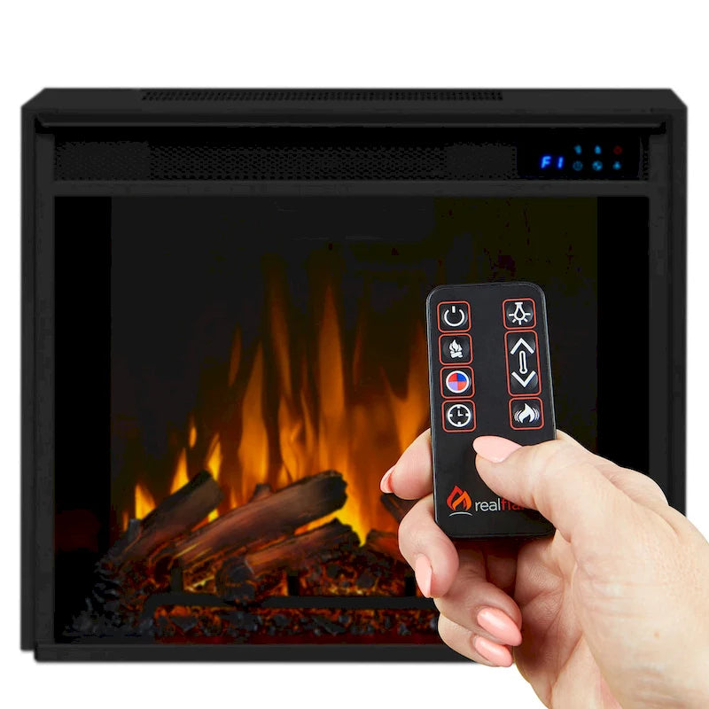 Meuble TV avec foyer électrique Lynette 56 blanc par Real Flame