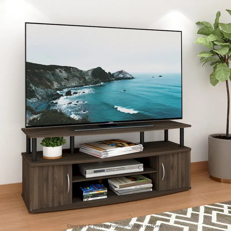 Meuble TV grand format Furinno JAYA pour téléviseurs jusqu'à 55 pouces