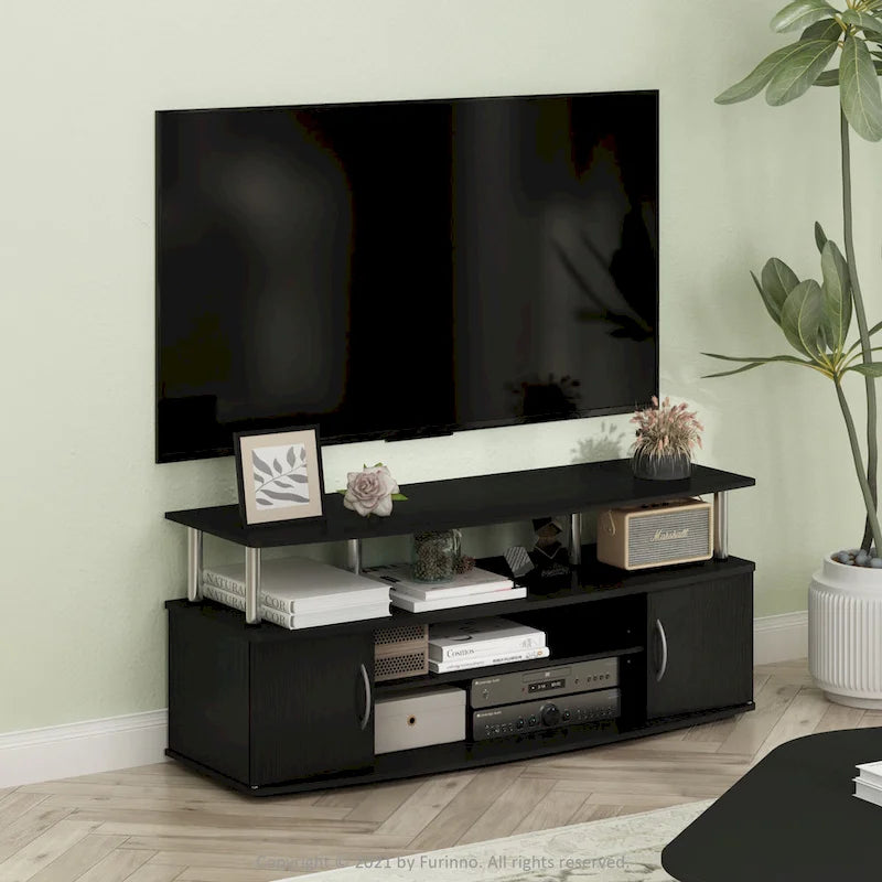 Meuble TV grand format Furinno JAYA pour téléviseurs jusqu'à 55 pouces
