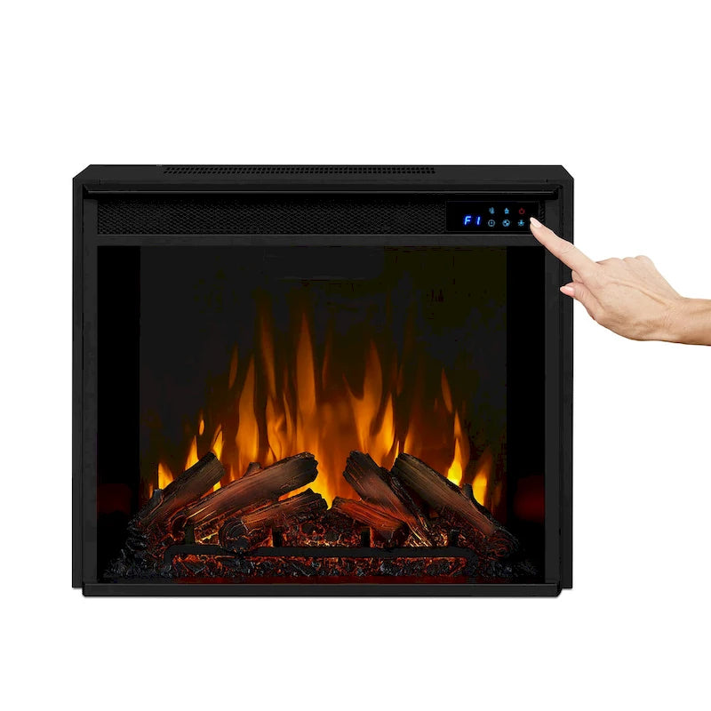 Meuble TV Marlowe 70 avec foyer électrique blanc par Real Flame