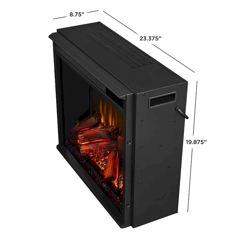 Meuble TV Marlowe 70 avec foyer électrique blanc par Real Flame