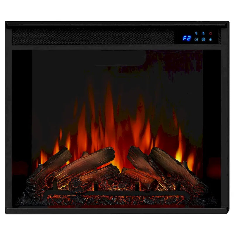 Meuble TV Marlowe 70 avec foyer électrique blanc par Real Flame