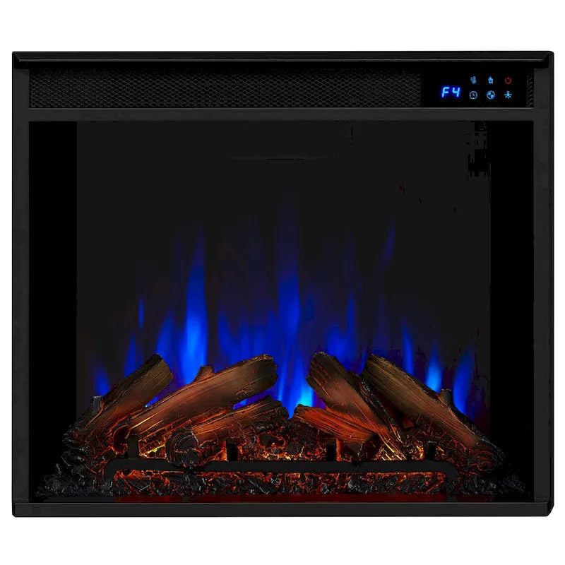 Meuble TV Marlowe 70 avec foyer électrique blanc par Real Flame