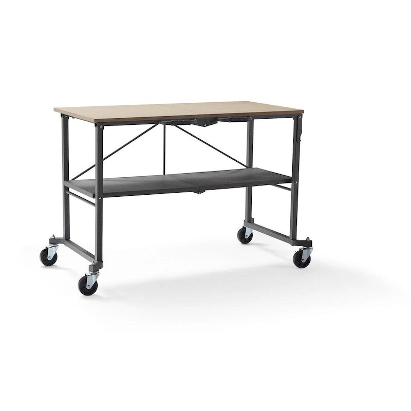 Table utilitaire grise / Établi avec roulettes verrouillables
