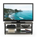 Meuble TV moderne à 3 niveaux Porch & Den Shelby Wood