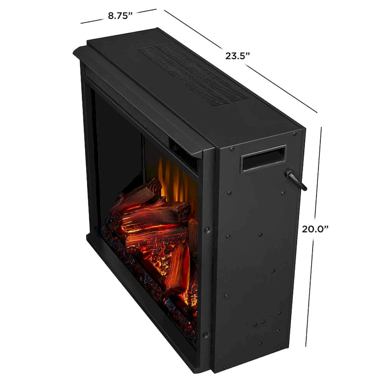Cheminée électrique Frederick 72 avec meuble TV en chêne marron de Real Flame - 72L x 15.5W x 30.1H