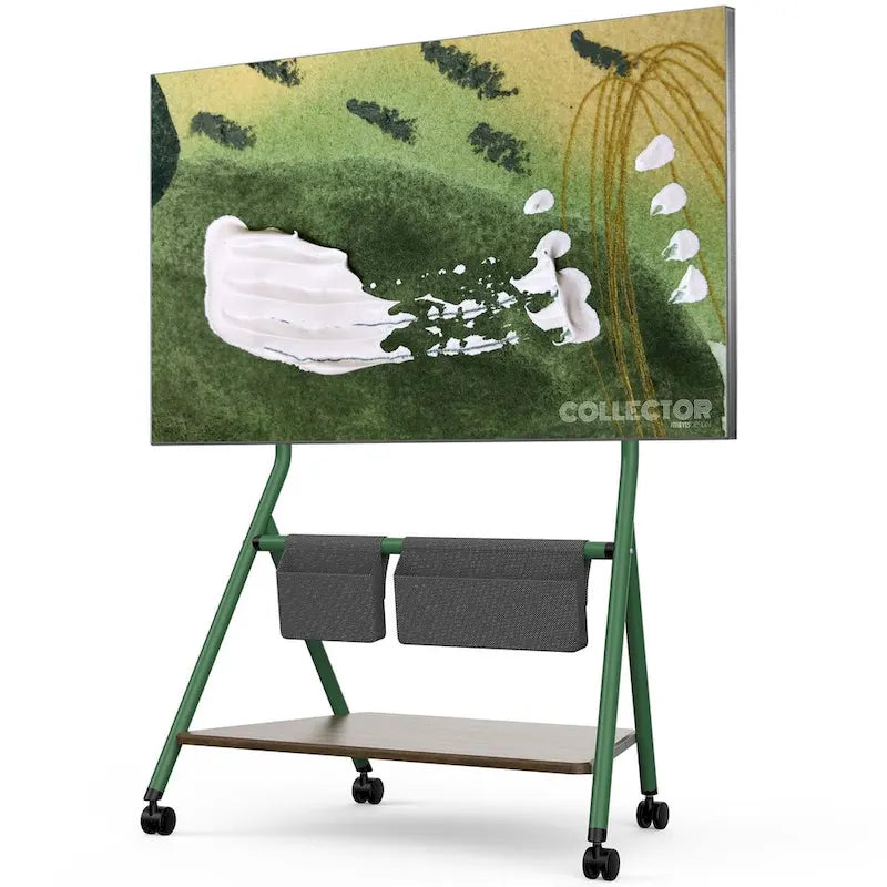 Meuble TV roulant moderne FITUEYES pour téléviseurs de 55 à 78 pouces, Chariot TV mobile pour salon et appartement