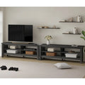 Meuble TV 70 pouces pour TV 75 pouces, console TV de centre de divertissement classique