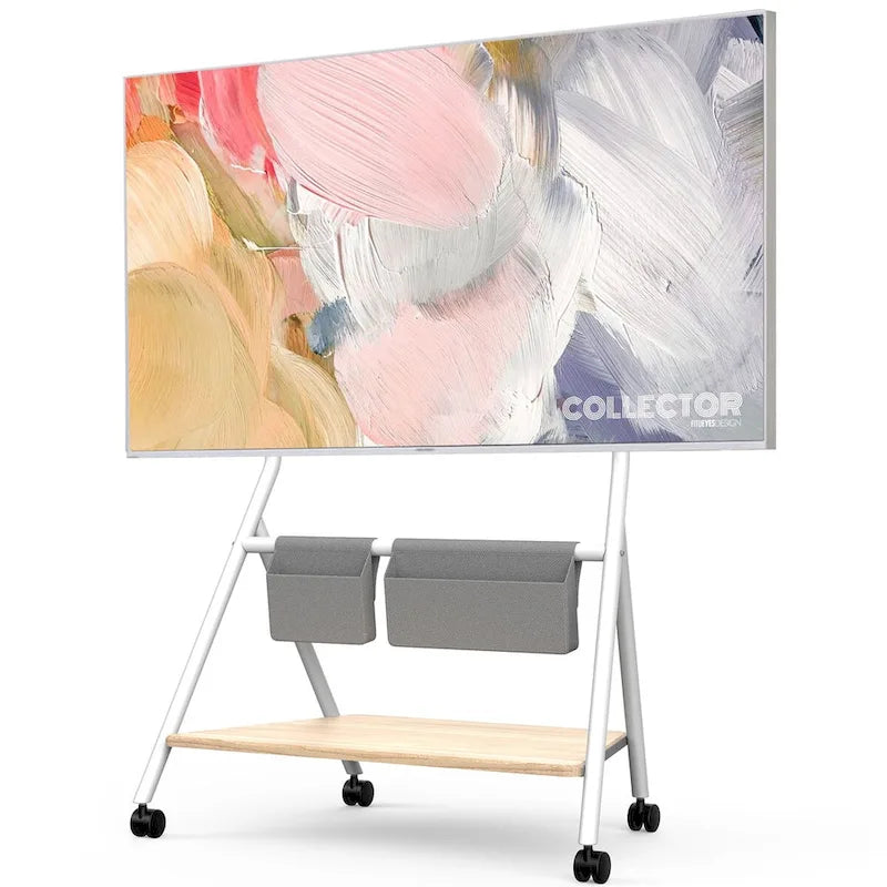 Chariot TV mobile FITUEYES pour bureau et salle de classe, meuble TV roulant avec roulettes pour TV de 45 à 88 pouces