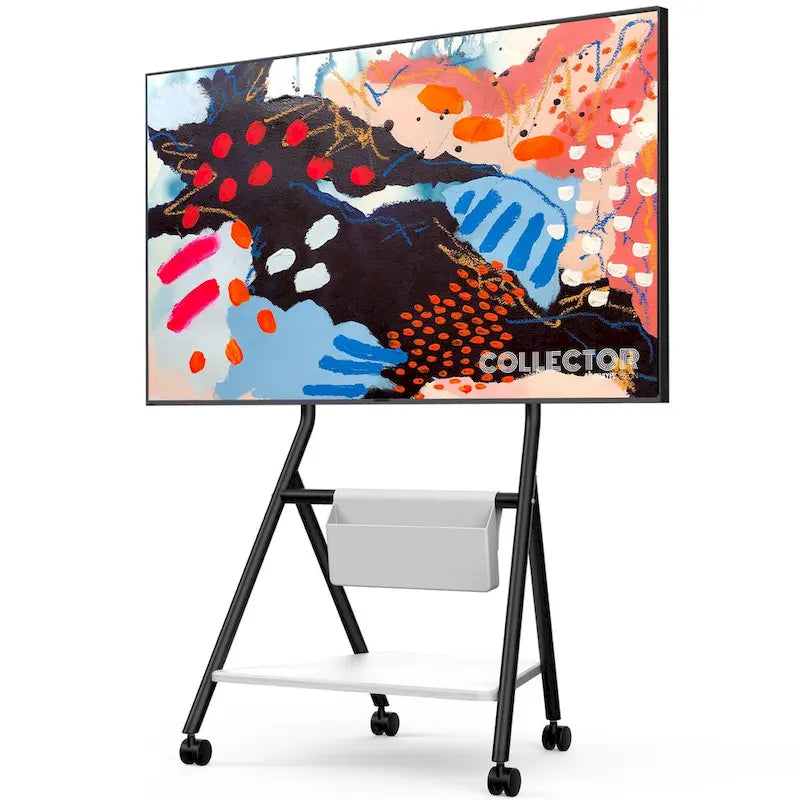 Chariot TV mobile FITUEYES pour bureau et salle de classe, meuble TV roulant avec roulettes pour TV de 45 à 88 pouces