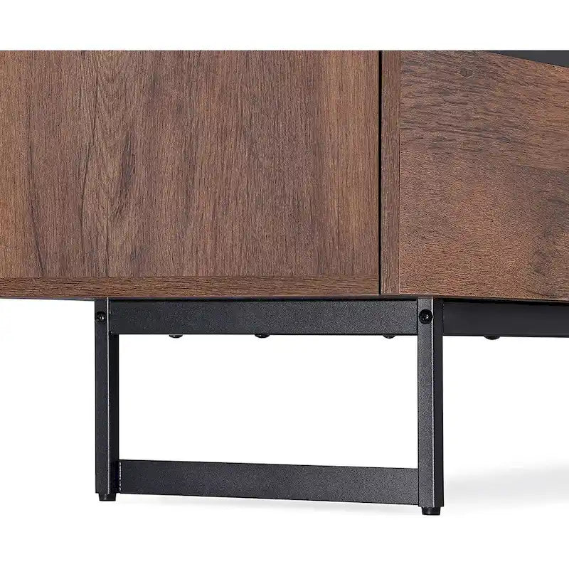 Meuble TV moderne WAMPAT pour téléviseur jusqu'à 55 pouces avec placards de rangement