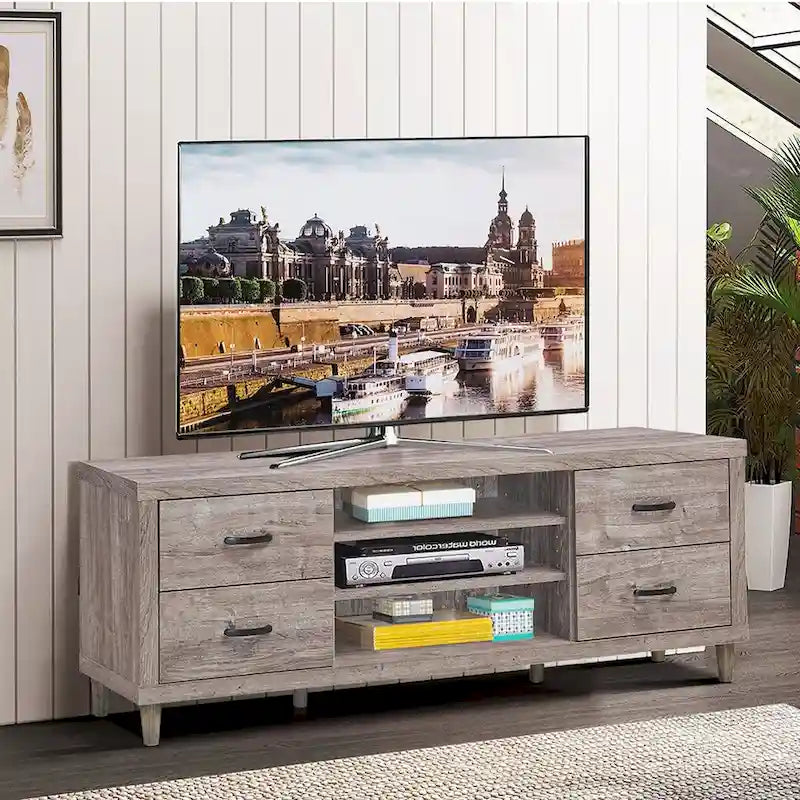 Meuble TV Costway pour téléviseur jusqu'à 65 pouces avec rangement - Voir détails