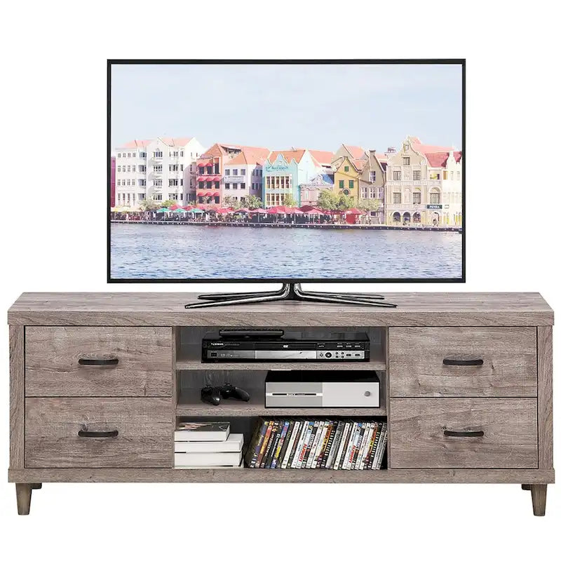 Meuble TV Costway pour téléviseur jusqu'à 65 pouces avec rangement - Voir détails