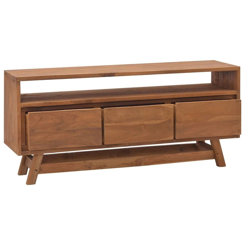 Meuble TV vidaXL 43,3x11,8x19,7 Bois de teck massif - 43,3 x 11,8 x 19,7 - 43,3 x 11,8 x 19,7