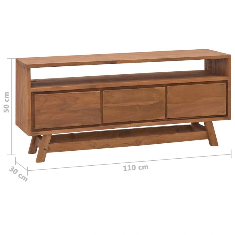 Meuble TV vidaXL 43,3x11,8x19,7 Bois de teck massif - 43,3 x 11,8 x 19,7 - 43,3 x 11,8 x 19,7