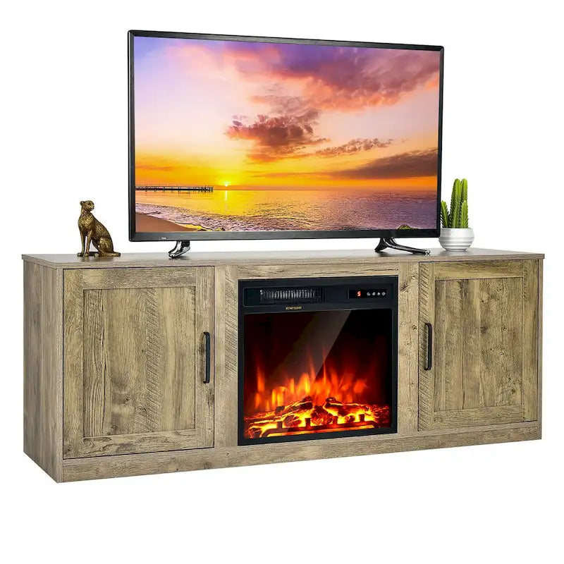 Meuble TV Costway 58" avec cheminée électrique 18"