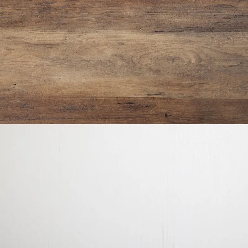 Meuble TV WAMPAT Farmhouse avec porte coulissante type « porte de grange »