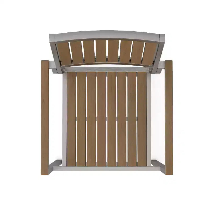Christopher Knight Home Chaises de salle à manger Berteronian en aluminium et lattes de bois (lot de 2), argent/naturel