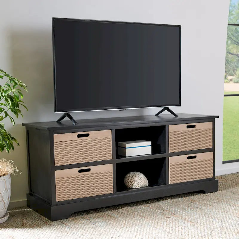 Meuble TV avec rangement Britni de SAFAVIEH - 47,3 l x 15,8 L x 20 H - 47Wx16Px20H