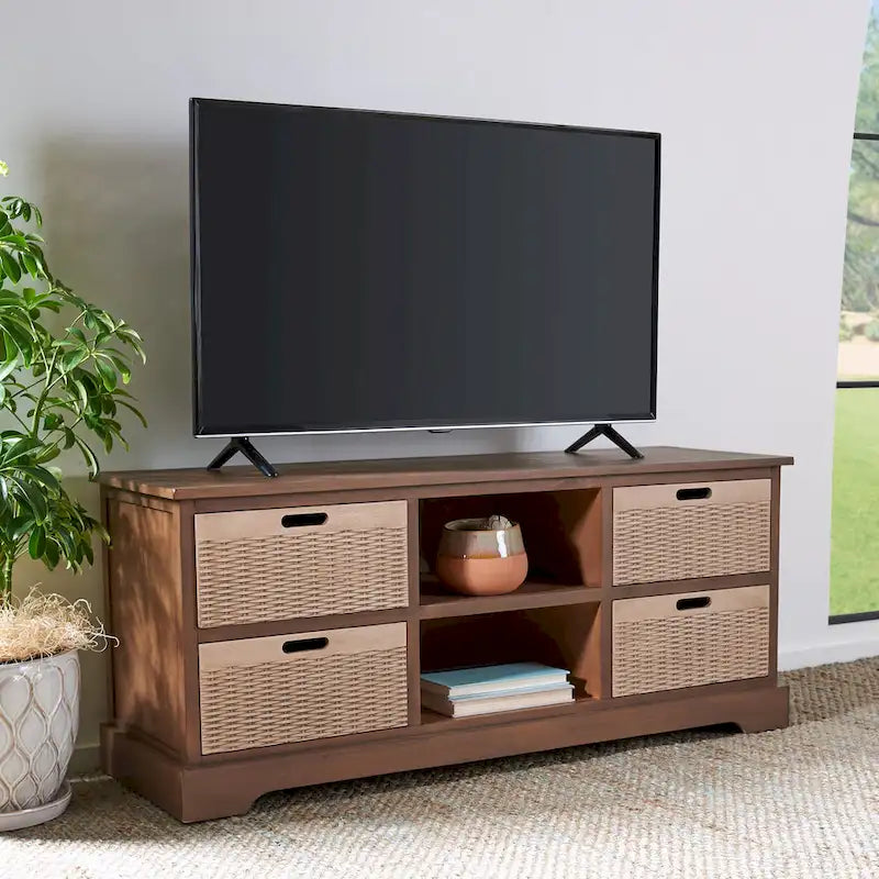 Meuble TV avec rangement Britni de SAFAVIEH - 47,3 l x 15,8 L x 20 H - 47Wx16Px20H