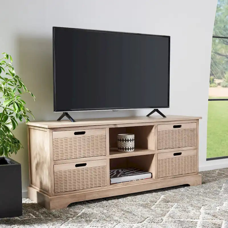 Meuble TV avec rangement Britni de SAFAVIEH - 47,3 l x 15,8 L x 20 H - 47Wx16Px20H