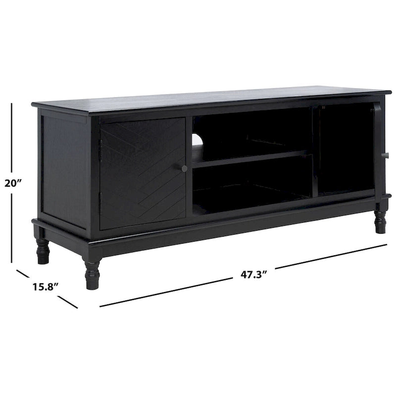 Meuble TV Safavieh Echo 2 portes 2 étagères - 47,3 L x 15,8 P x 20 H - 47Lx16Px20H
