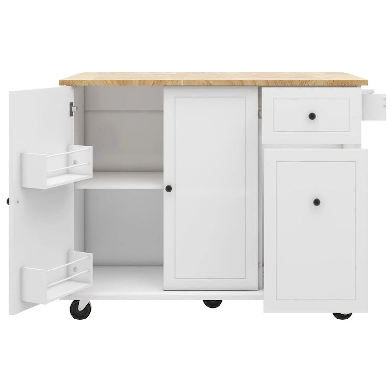 Chariot de cuisine roulant de 53,9 de largeur avec abattant