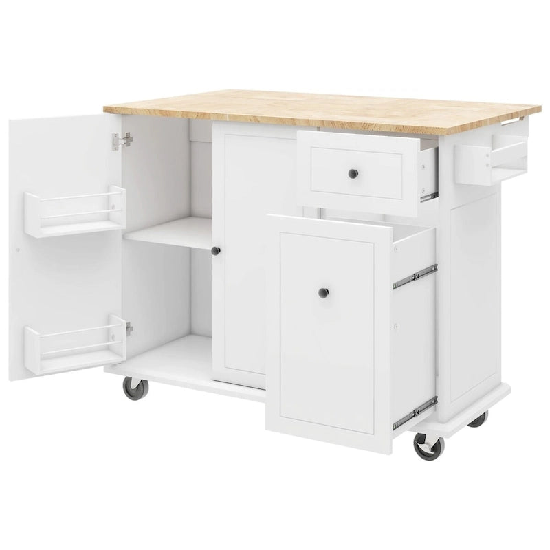 Chariot de cuisine roulant de 53,9 de largeur avec abattant