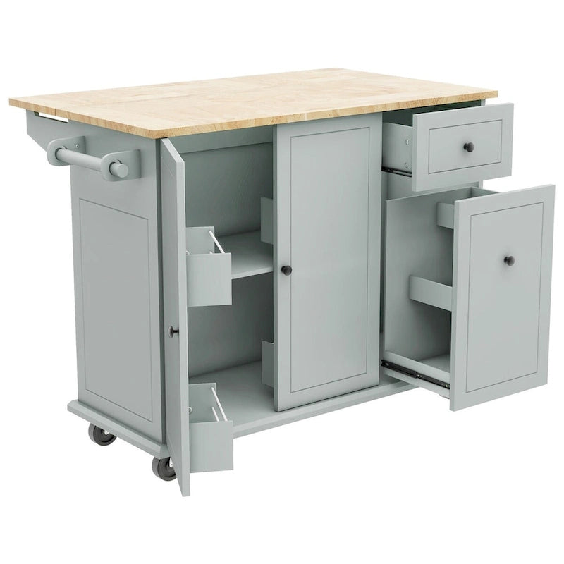 Chariot de cuisine roulant de 53,9 de largeur avec abattant