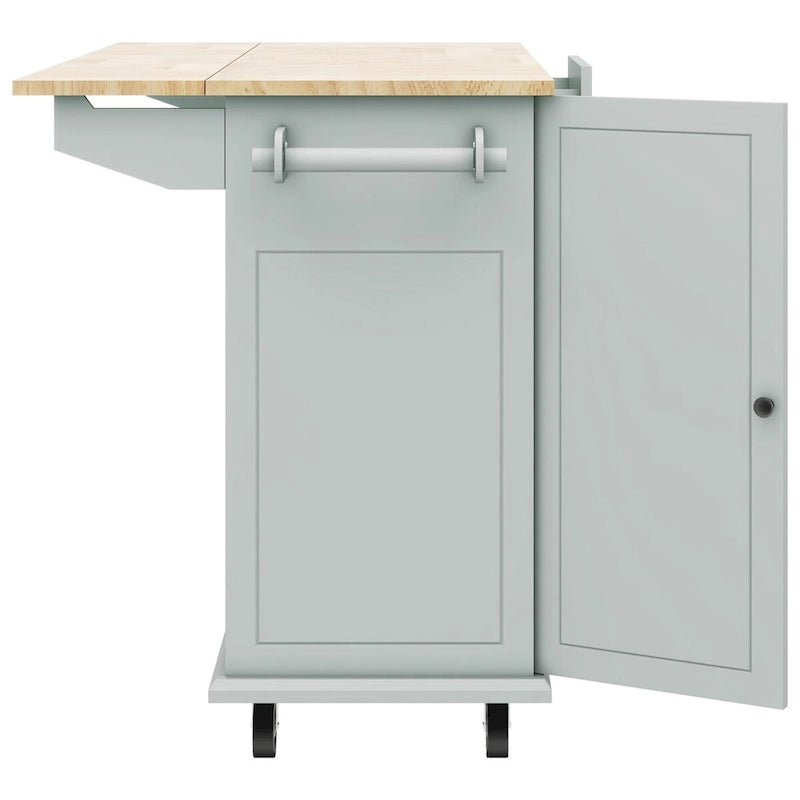 Chariot de Cuisine Roulant de 53,9 cm de Large avec Étagère de Rangement Interne et Organisateur de Placard Coulissant à 3 Niveaux