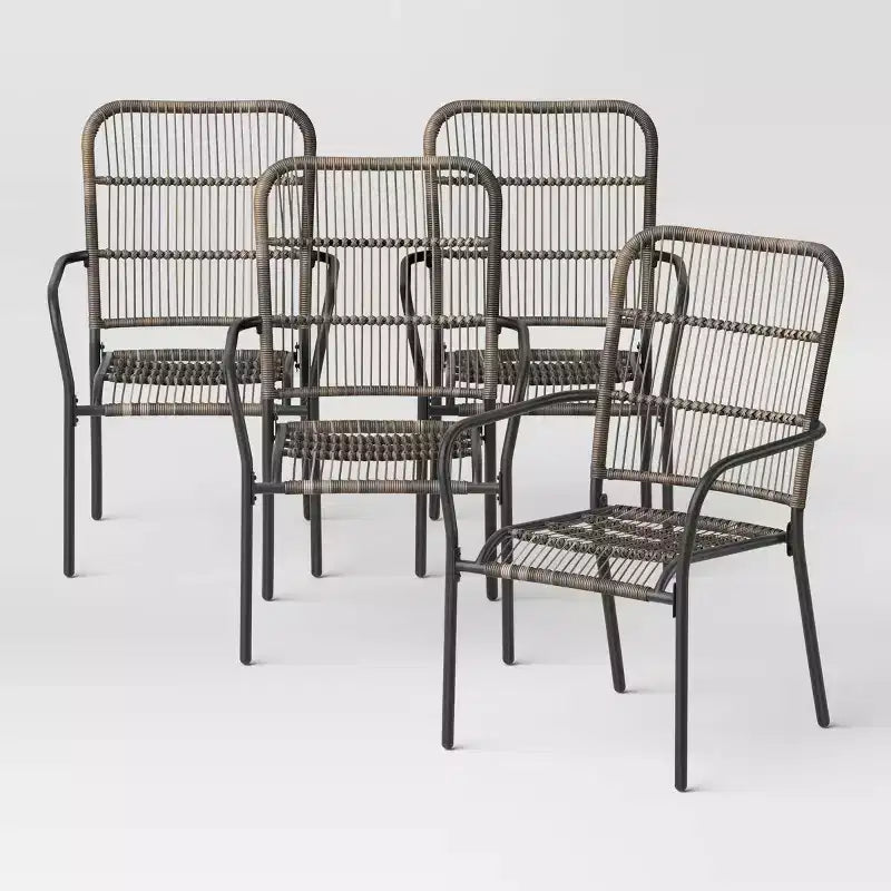Latigo Stackable Patio Chair Gray - Threshold