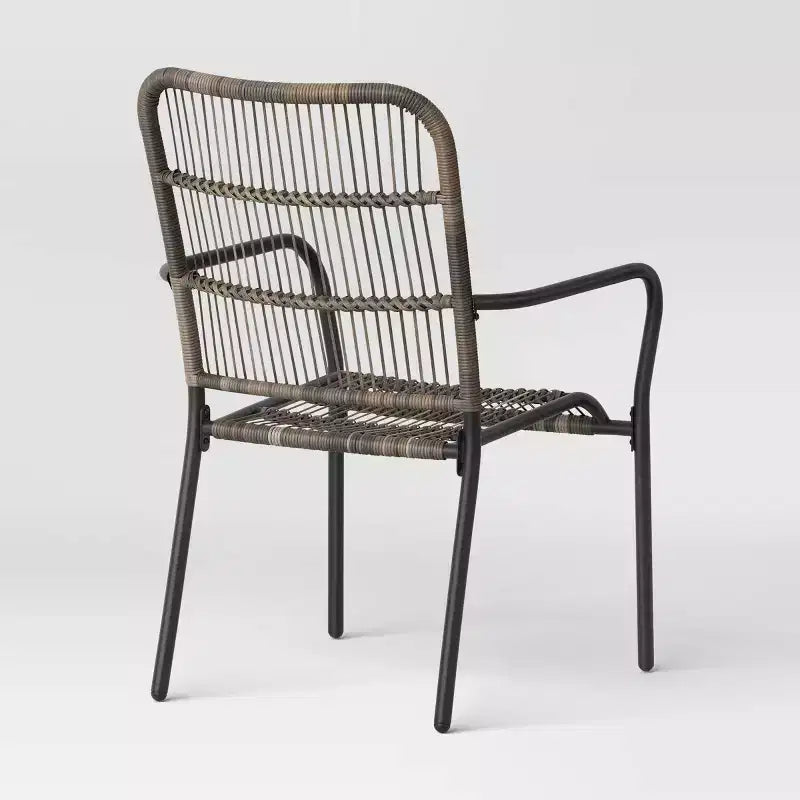 Chaise de patio empilable Latigo grise - Threshold